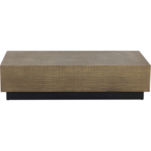 Albans 60 X 30 inch Brass / Black Coffee Table
